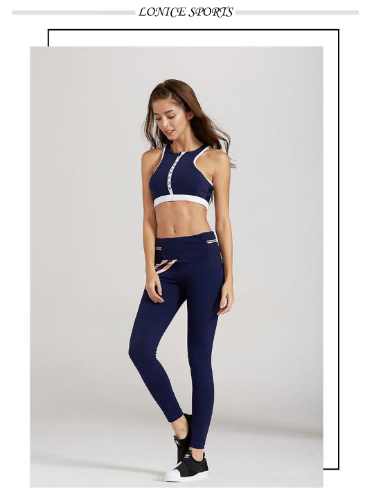 The navy blue sports bra