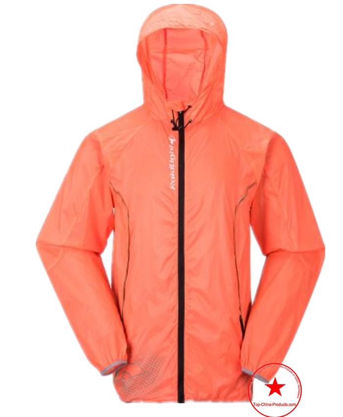 Ultra Light 210t Orange Pu Coated Raincoat (CW-30006)