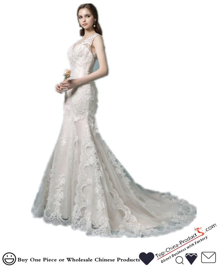  Wholesale 2018 Popular Organza Mermaid Bridal Wedding Gown （CW-10001 ）