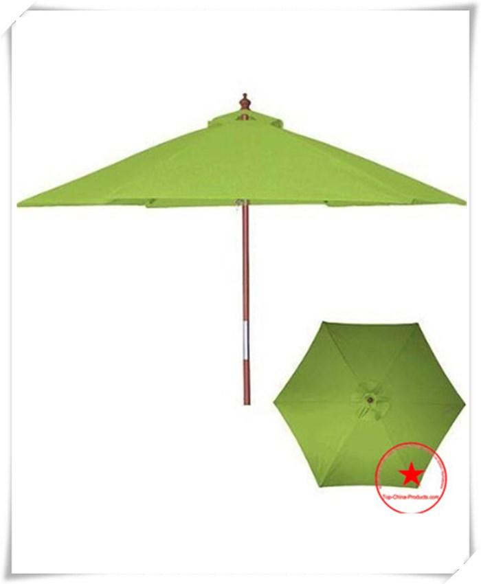 Popular 2.5m Wooden Garden Umbrella Pole 6 Ribs（CU-80002）