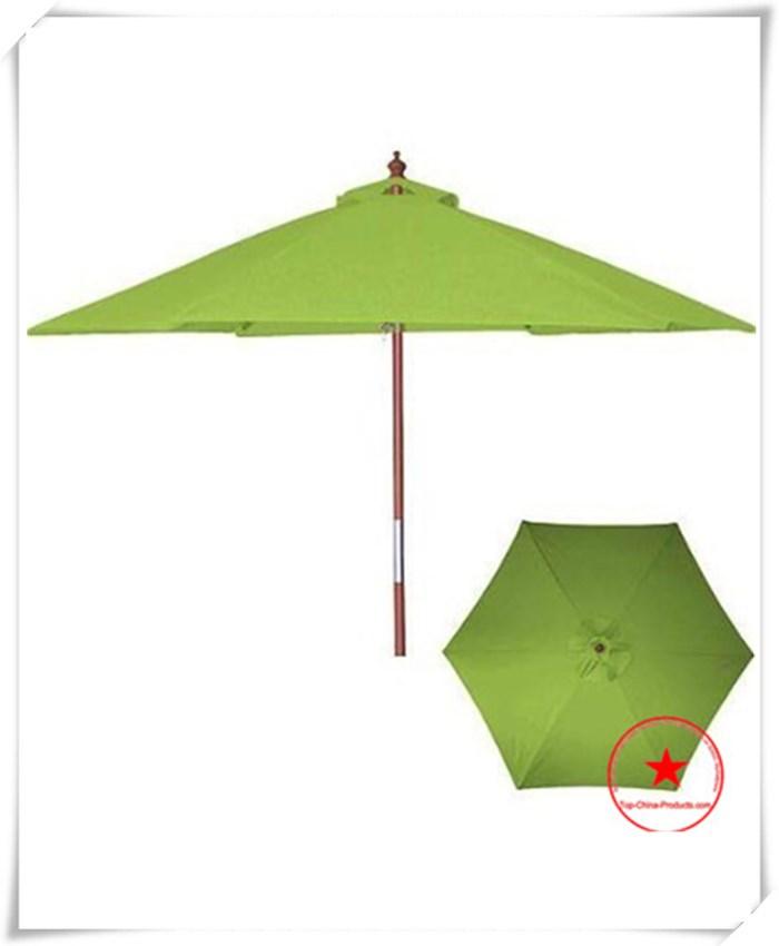 Popular 2.5m Wooden Garden Umbrella Pole 6 Ribs（CU-80002）